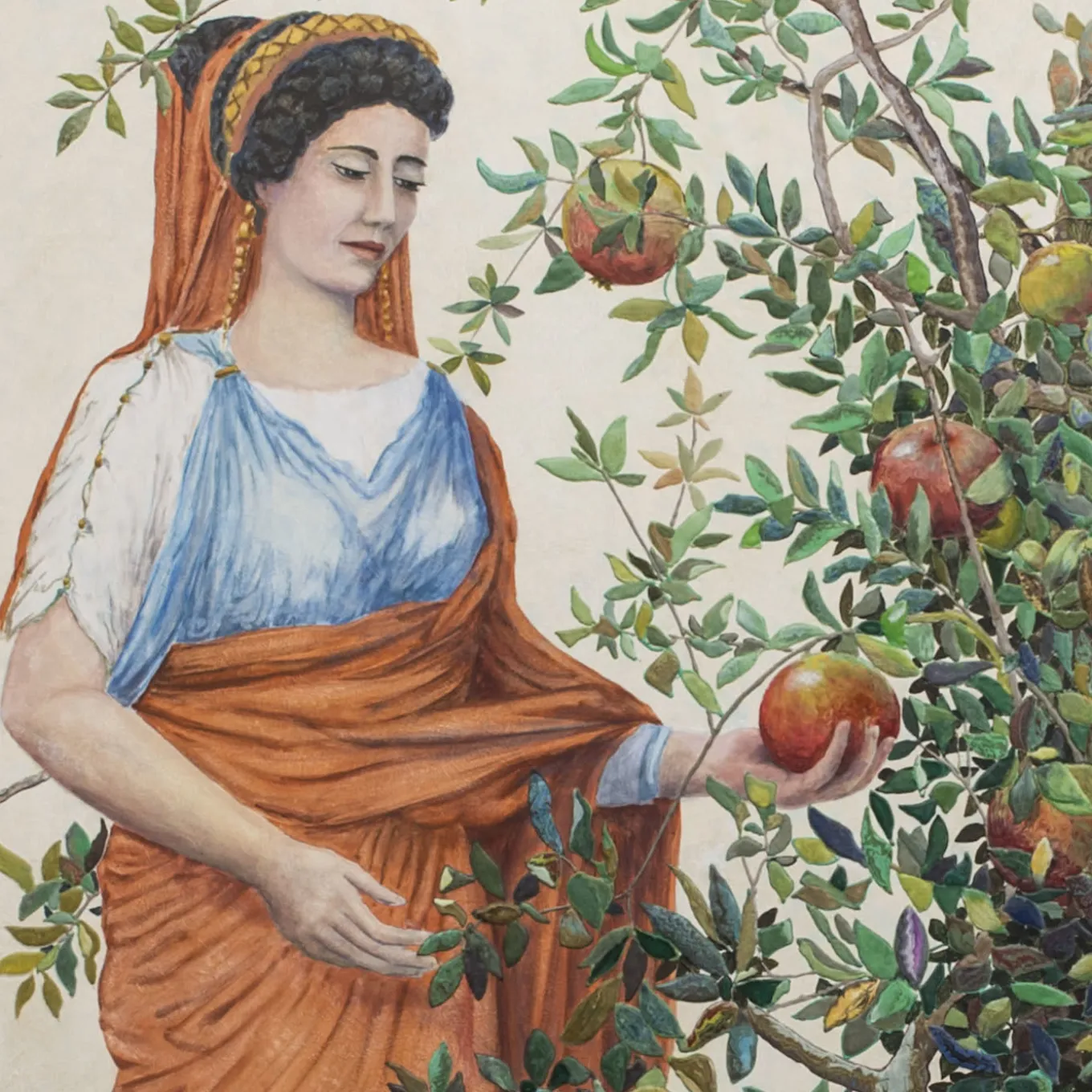 Scagliola and Oil Relief Painting by Lodovico Cupioli