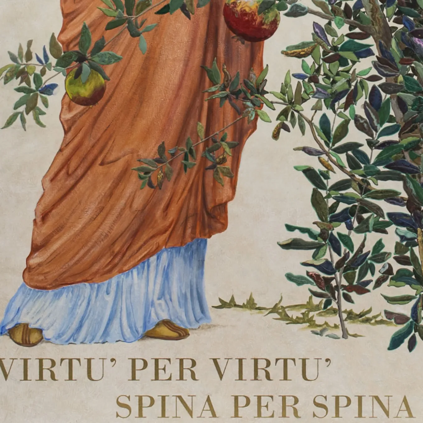 Scagliola and Oil Relief Painting by Lodovico Cupioli