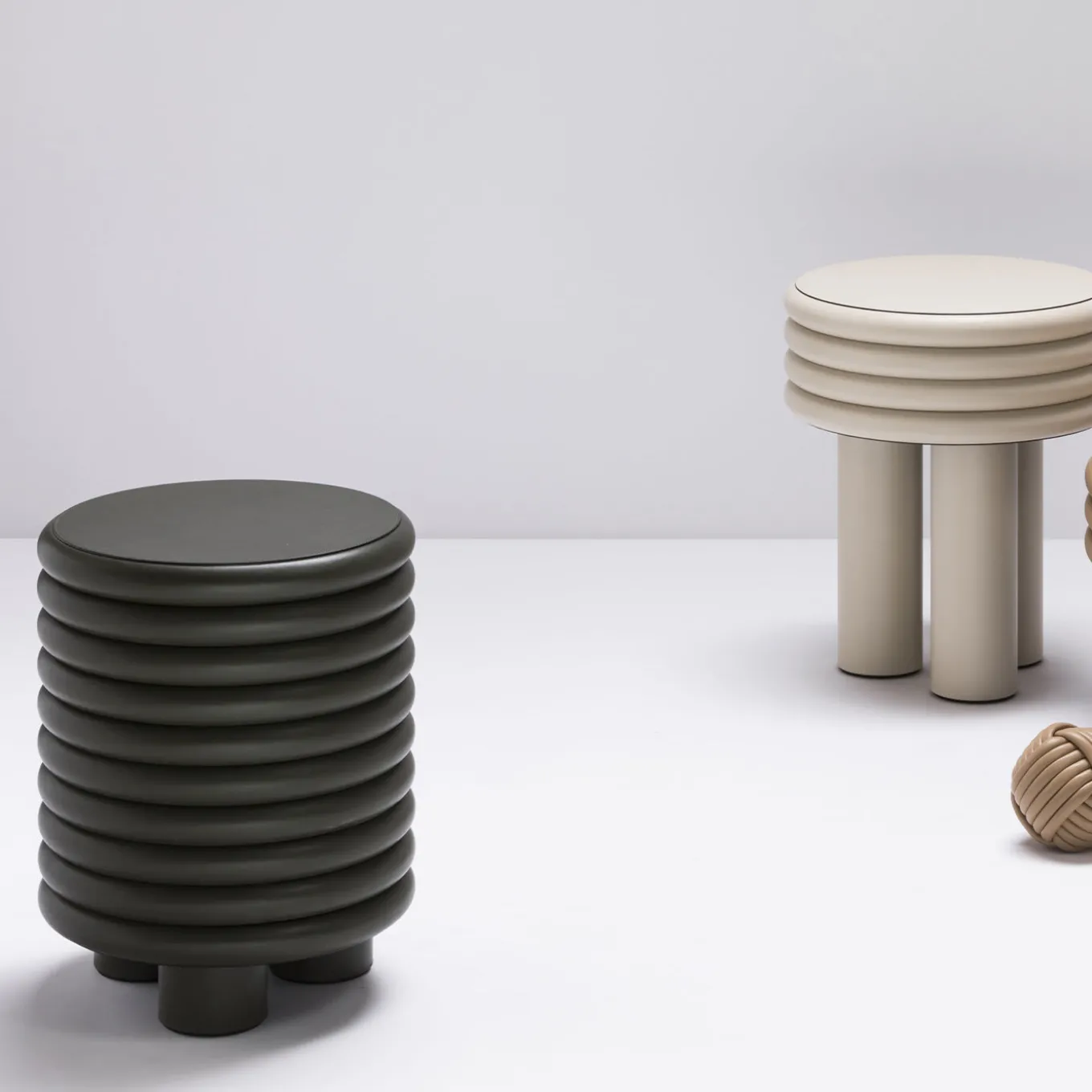 Scala Beige Low Round Coffee Table