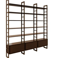 Scala Cherry Wood Adjustable Shelf Bookcase