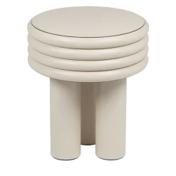 Scala White Tall Round Side Table