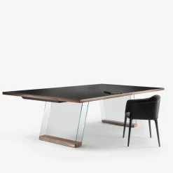 Scambio Wood and Glass Ping-Pong Table