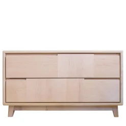 Scandinavian-Style 2-Drawer Maple Dresser