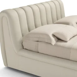 Scervino 1909 White Leather Bed with Storage Option