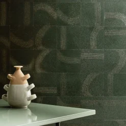 Scie Set of 25 Green Tiles by Margherita Rui