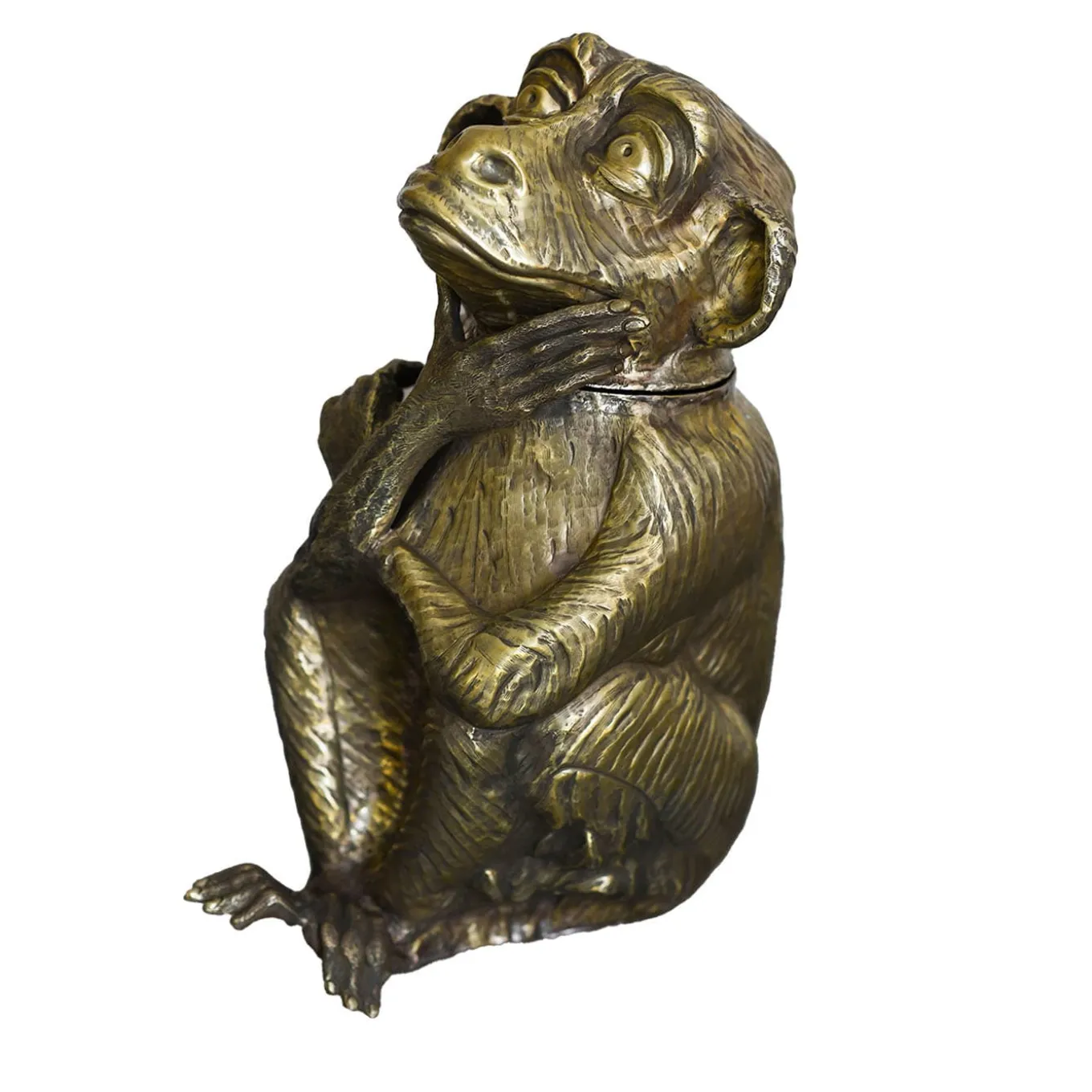 Scimmia Monkey-Shaped Brass Ice Bucket