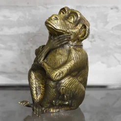 Scimmia Monkey-Shaped Brass Ice Bucket