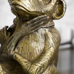 Scimmia Monkey-Shaped Brass Ice Bucket
