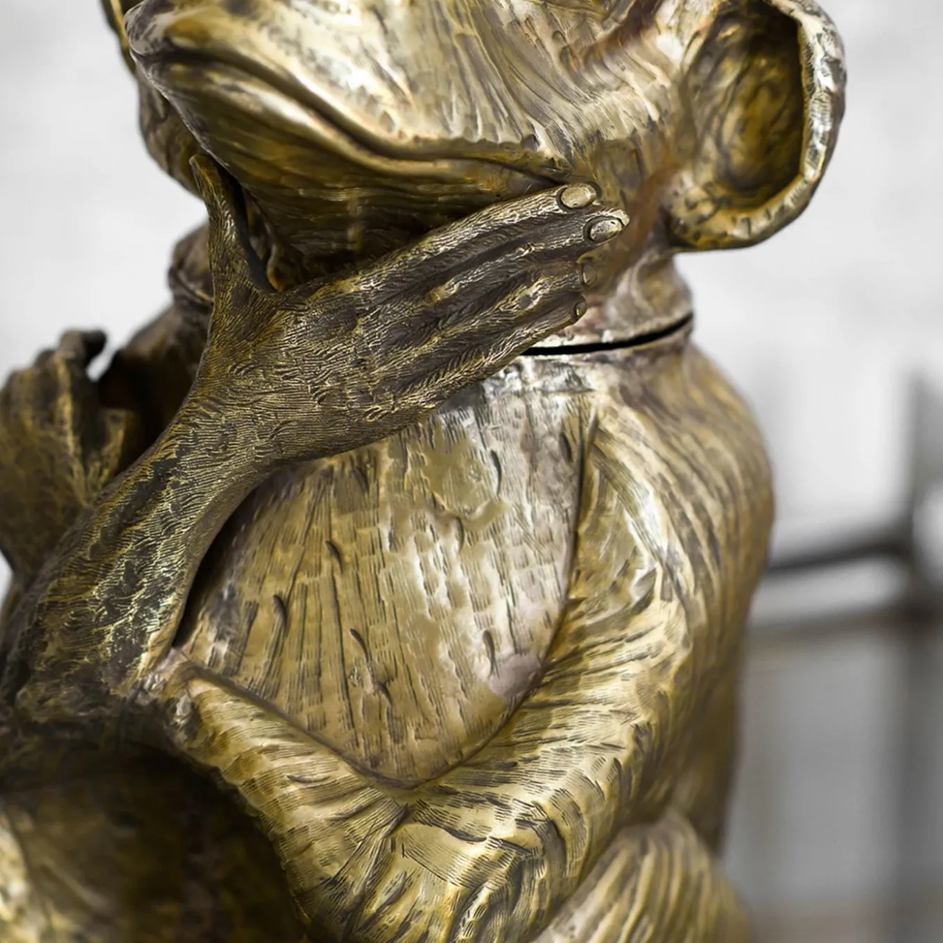 Scimmia Monkey-Shaped Brass Ice Bucket
