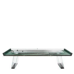 Scivolo 9ft Wood and Glass Shuffleboard Table