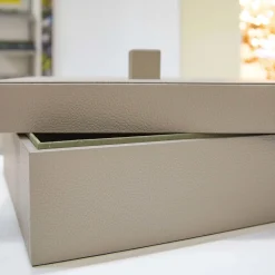 Scuretto Leather Box in Sand