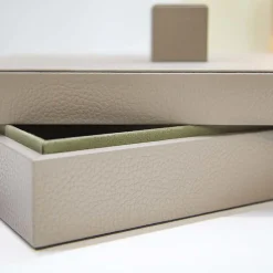 Scuretto Leather Box in Sand