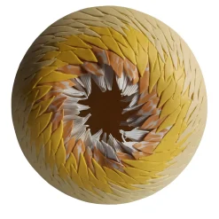 SEA URCHIN WALL SCULPTURE - YELLOW #2