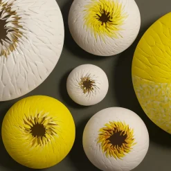 SEA URCHIN WALL SCULPTURE - YELLOW #2