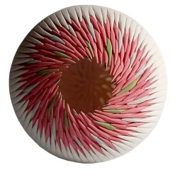 SEA URCHIN WALL SCULPTURE - RED