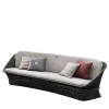4-seater Black Outdoor fabric Sofa