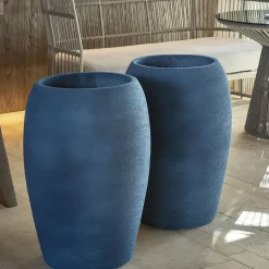 Sedona Bulging Blue Ceramic Vase