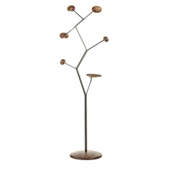 Seed Brown Metal and Wood Coat Stand
