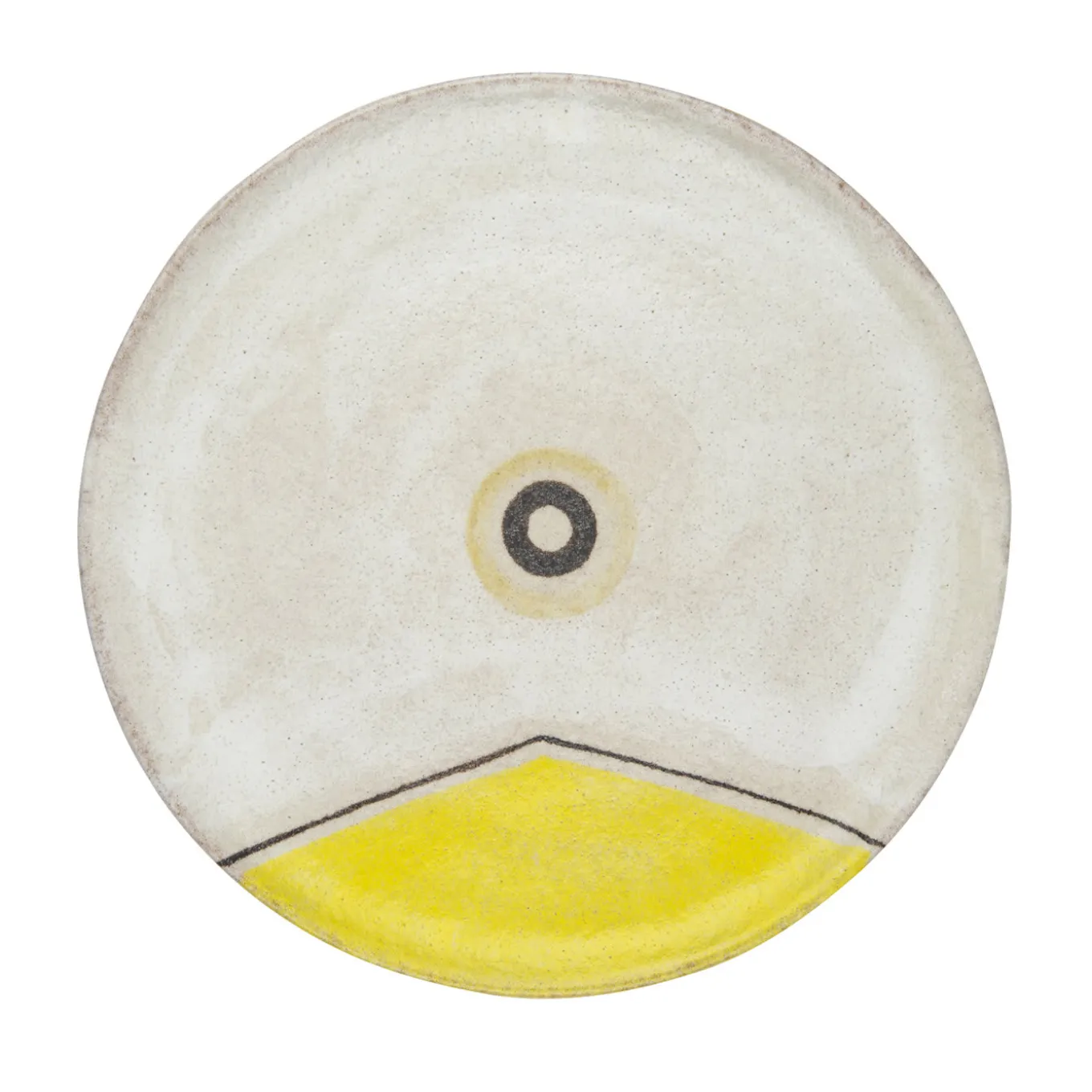 Segni White and Yellow Plate