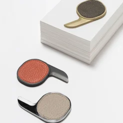 Segno Bronze and Orange Leather Letter Opener