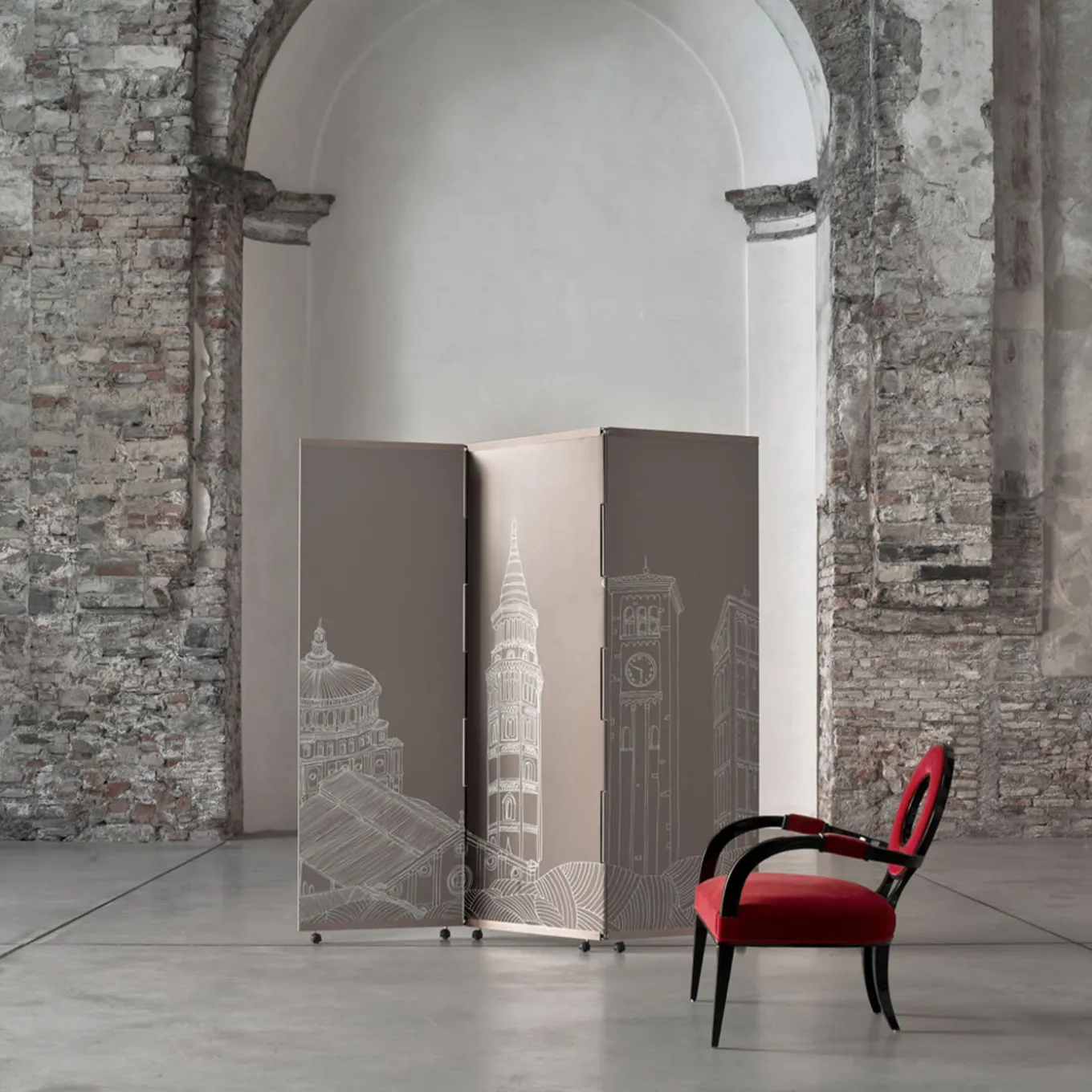 Selene Red Lounge Chair by G. Ventura