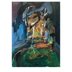 Selfportrait Enamel Painting