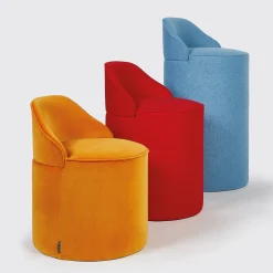 Sella Tall Light Blue Pouf