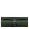 Selva Green Leather Travel Watch & Jewelry Holder