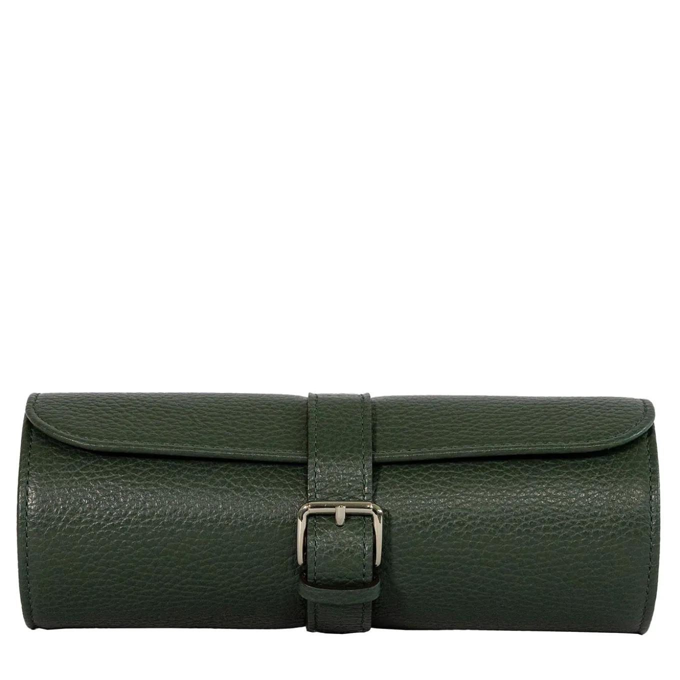 Selva Green Leather Travel Watch & Jewelry Holder