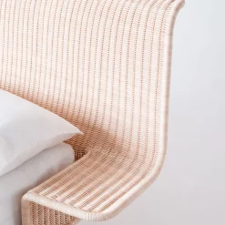 Serafino Iron & Wicker Double Bed by Mario Scairato