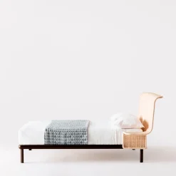 Serafino Iron & Wicker Double Bed by Mario Scairato