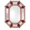 Serenella Red Flowers Murano Glass Mirror