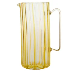 Serlio Loos Amber Stripe Glass Pitcher