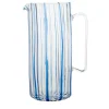 Serlio Loos Blue Stripe Glass Pitcher