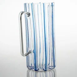Serlio Loos Blue Stripe Glass Pitcher