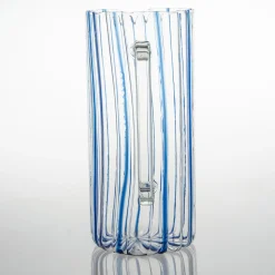 Serlio Loos Blue Stripe Glass Pitcher