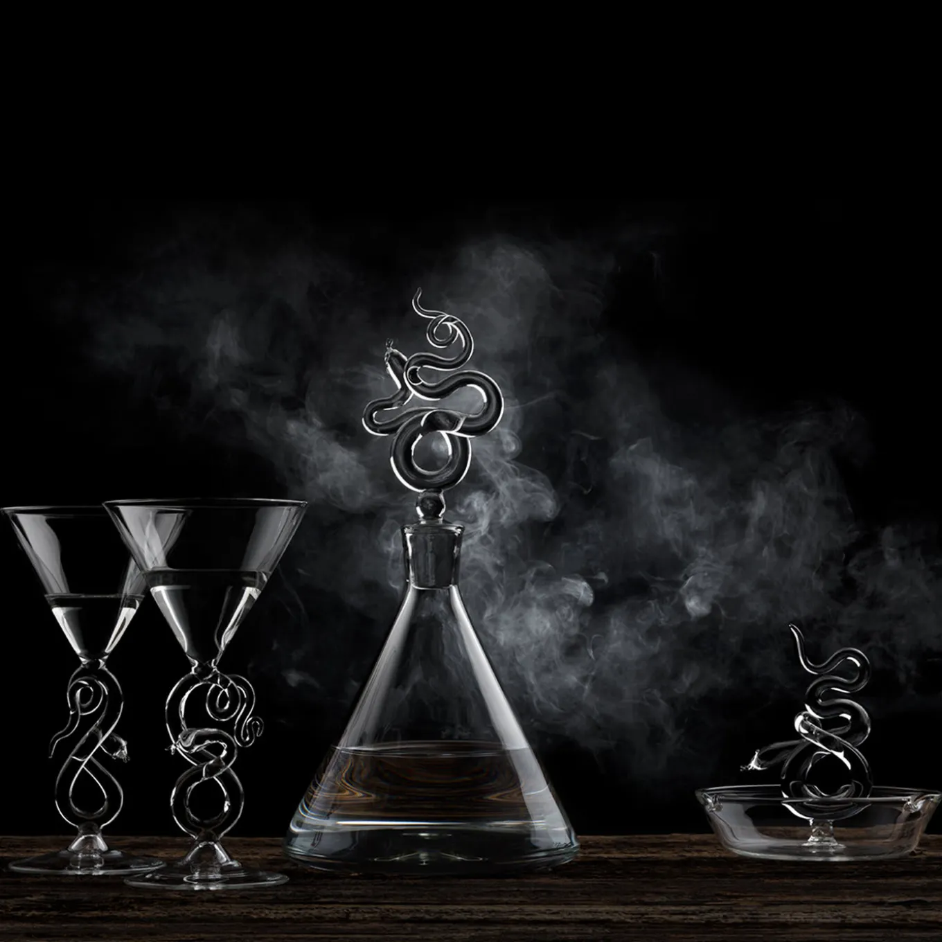 Serpentine Martini Glass