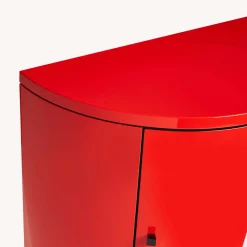 Serratura Red Curved Small Cabinet