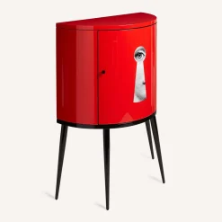 Serratura Red Curved Small Cabinet