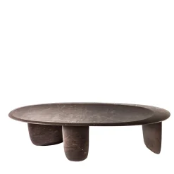 Sesi A Brown Low Coffee Table in Pietra Pece by Martinelli Venezia Studio