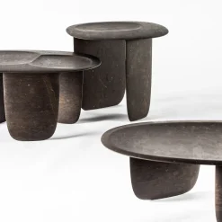 Sesi A Brown Low Coffee Table in Pietra Pece by Martinelli Venezia Studio