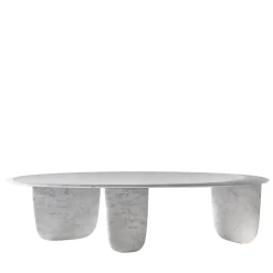 Sesi A White Coffee Table by Martinelli Venezia Studio