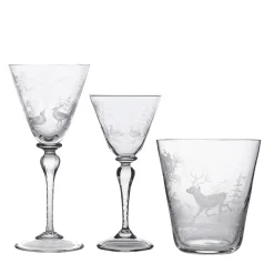 Set N°2 of 3 Foresta Crystal Glasses