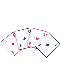 Set Of 4 Aces Drink Placemats