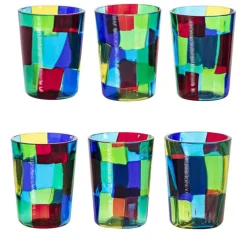 Set Of 6 Acquamarina Shot Glasses by Angelo Ballarin