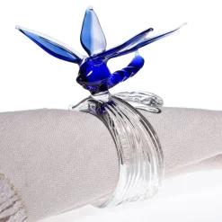 Set of 6 Ali in Volo Napkin Rings with Dragonfly