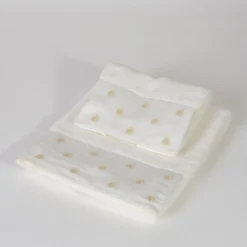 Set of 2 Api White Satin Towels