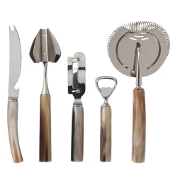Set of 5 Bar Tools with Horn handles