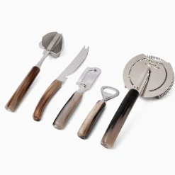 Set of 5 Bar Tools with Horn handles