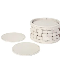 Set of 10 Barcelona Coasters with Holder for Indoor &Outdoor